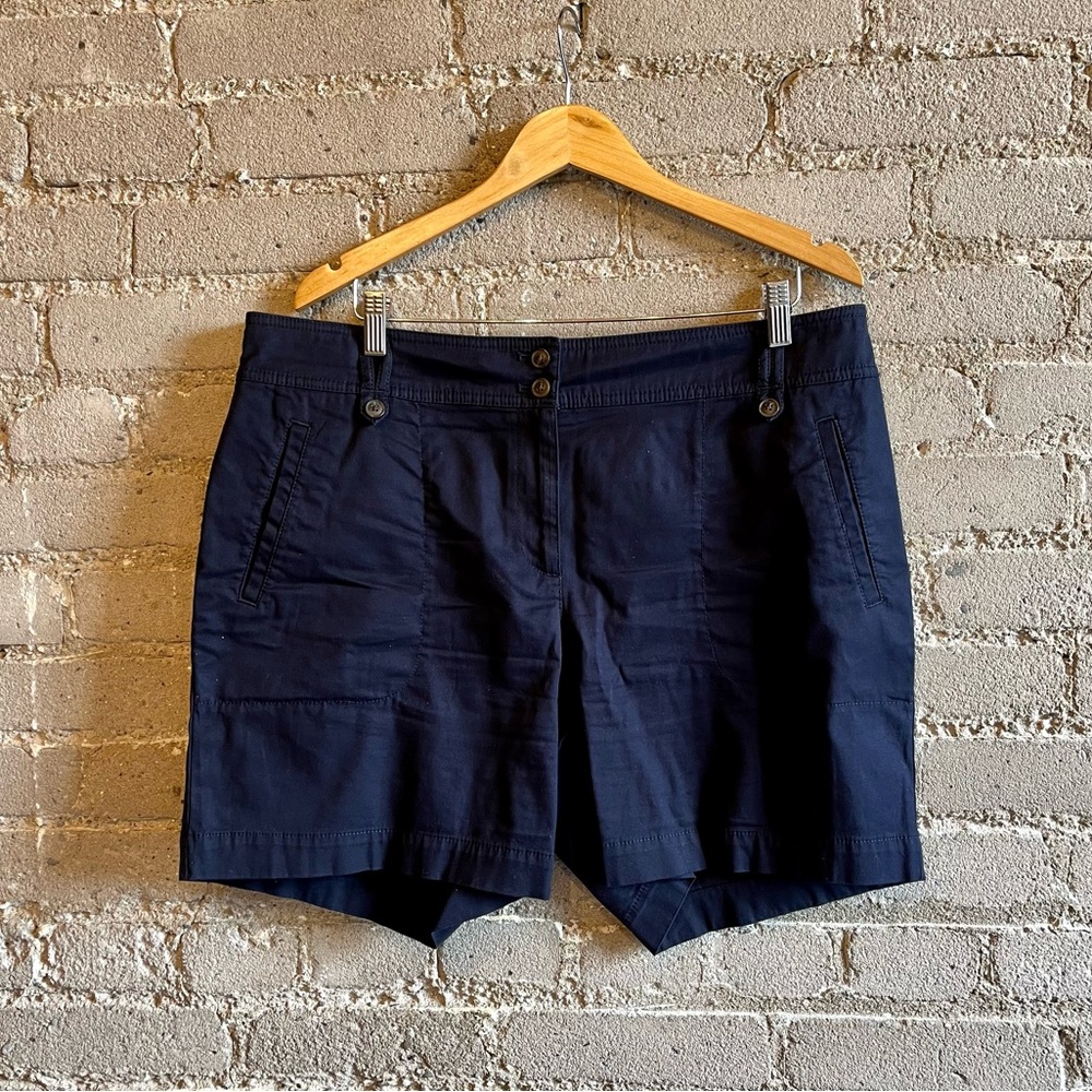 Talbots Navy Chino Shorts - Size 14W